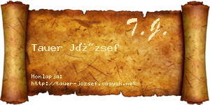 Tauer József névjegykártya
